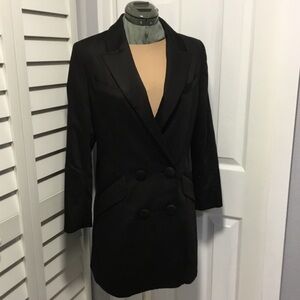 Mango Spain Long blazer , double breasted.